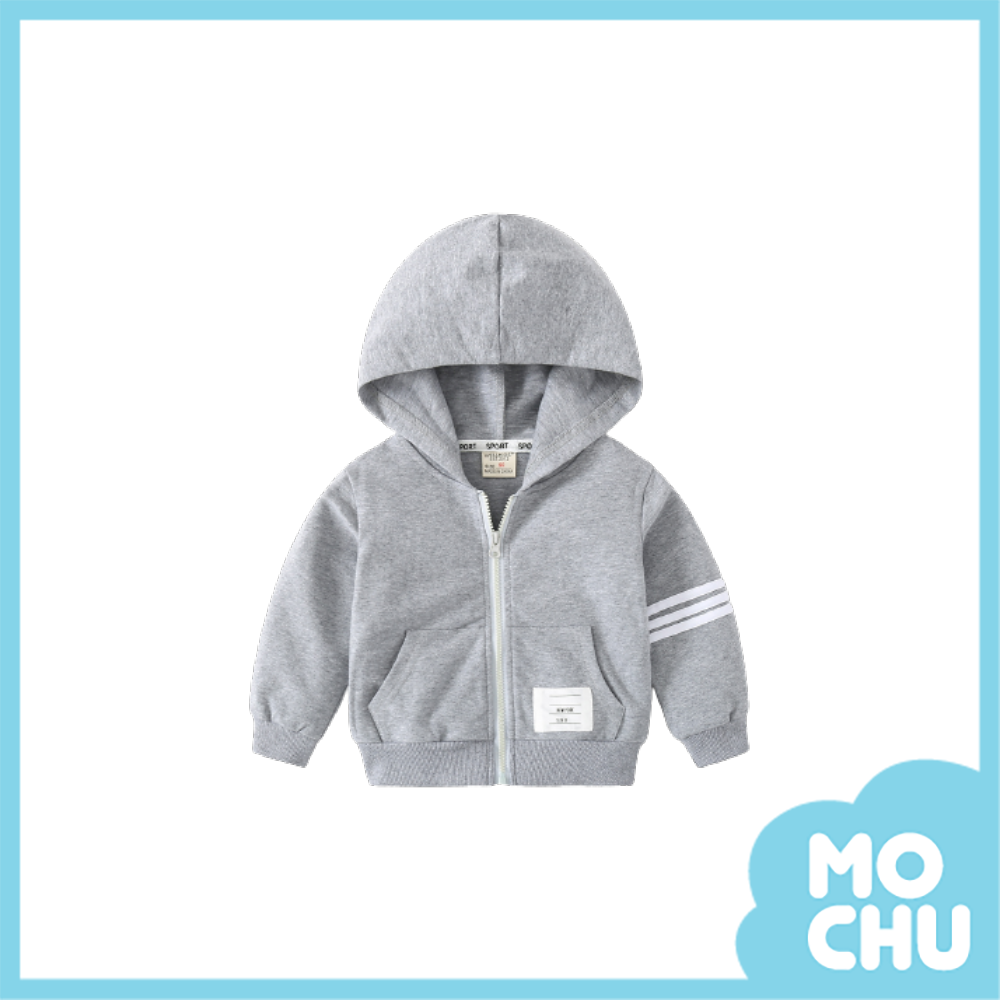 條紋拉鏈連帽外套(兩色)