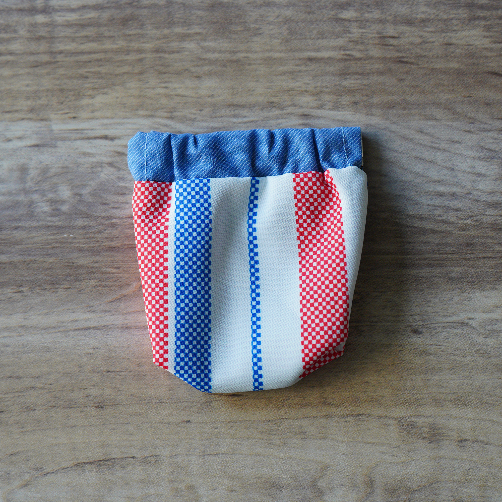 彈口快取小錢包（紅白藍色）