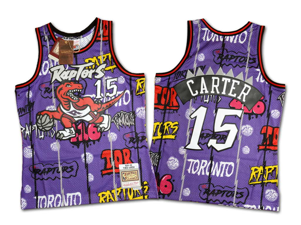 Mitchell & Ness 多倫多暴龍隊 Vince Carter Slap Sticker Swingman 球衣