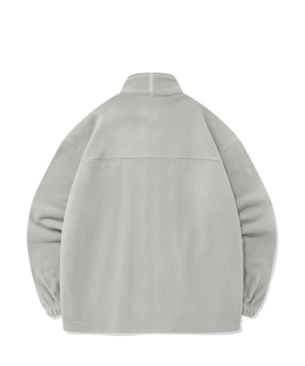 COVERNAT 抓絨拉鍊夾克 淺灰色