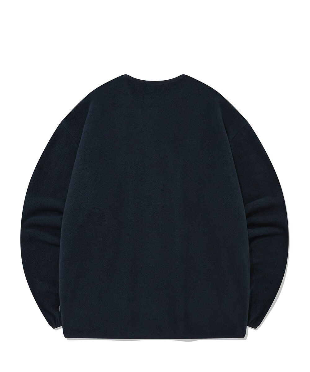 COVERNAT 抓絨無領夾克 海軍藍