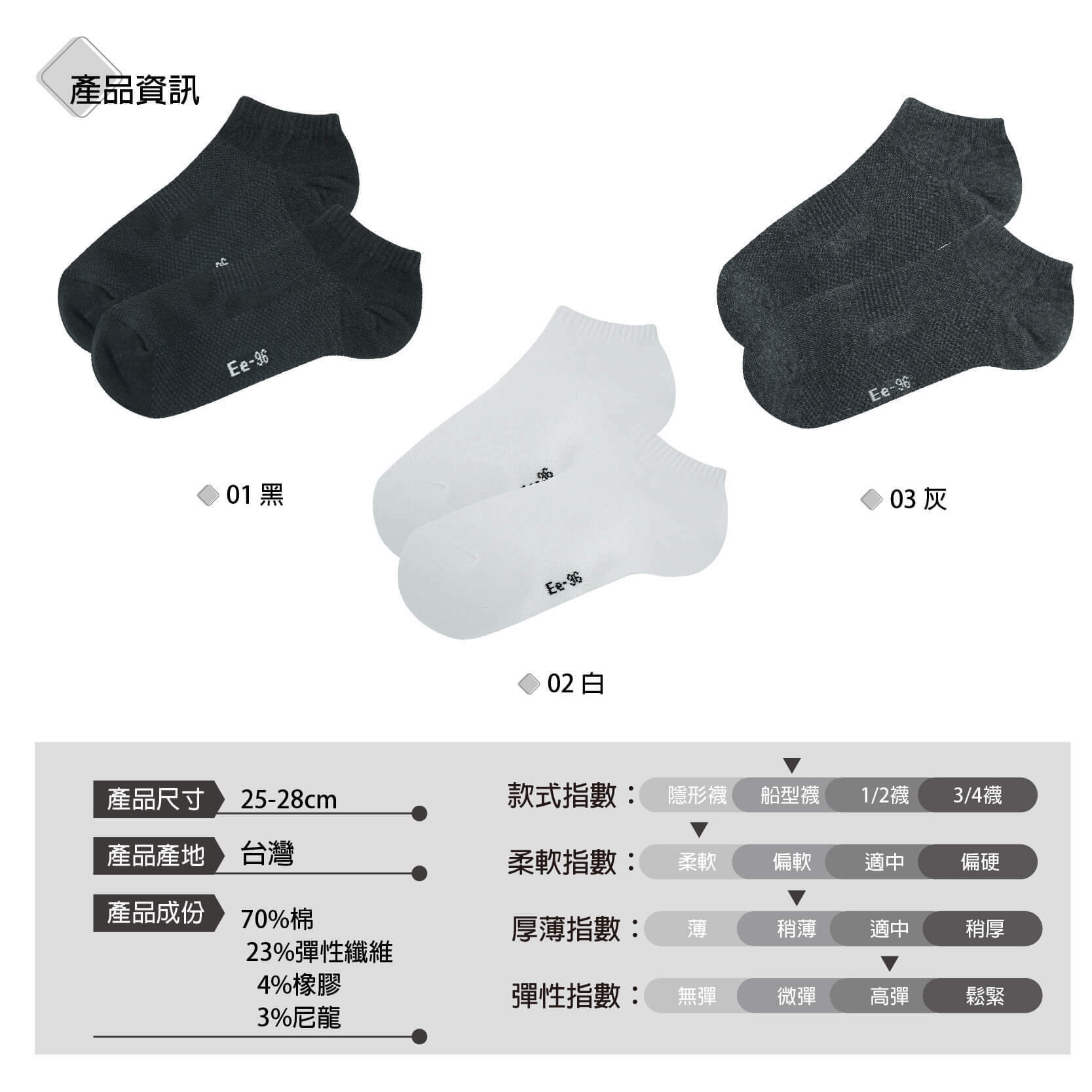 男款船襪-抗菌消臭男透氣襪