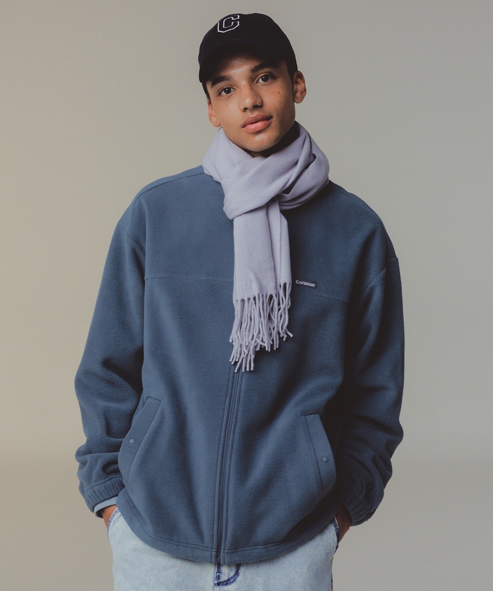 COVERNAT 抓絨拉鍊夾克 薄荷色