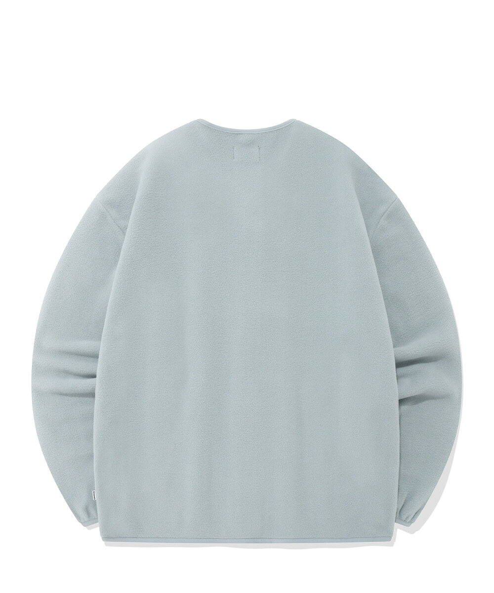 COVERNAT 抓絨無領夾克 天藍色