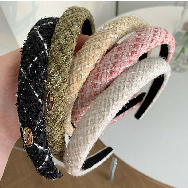 小香風毛呢細版髮箍