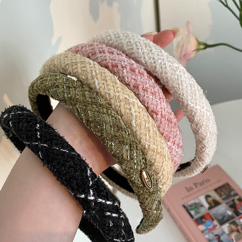 小香風毛呢細版髮箍