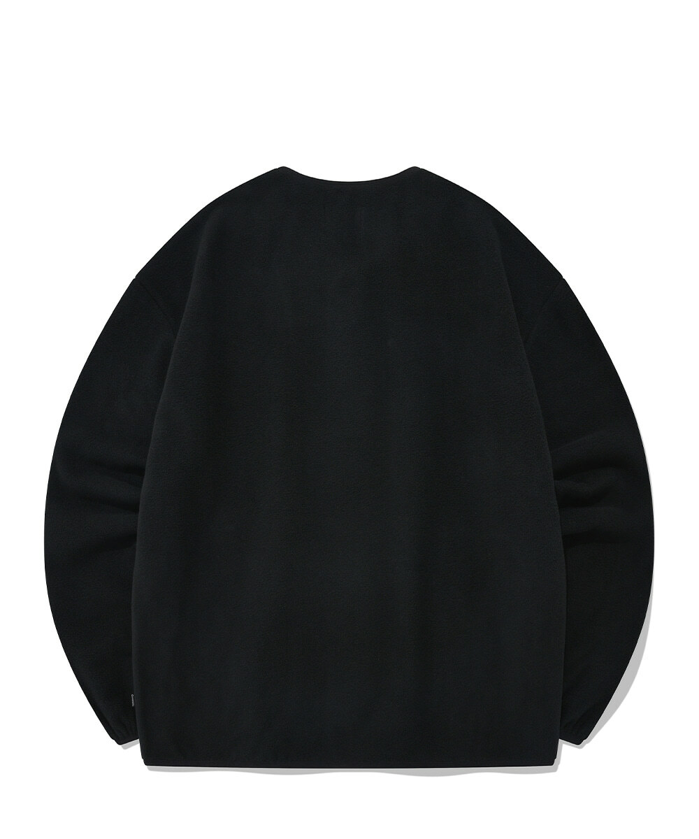 COVERNAT 抓絨無領夾克 黑色