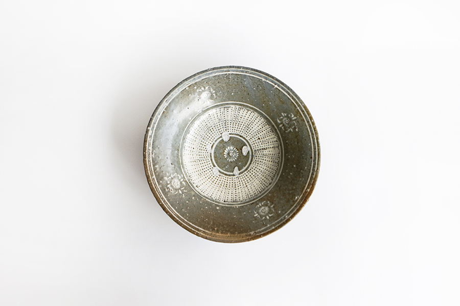 額賀円也-三島手 6.5寸皿