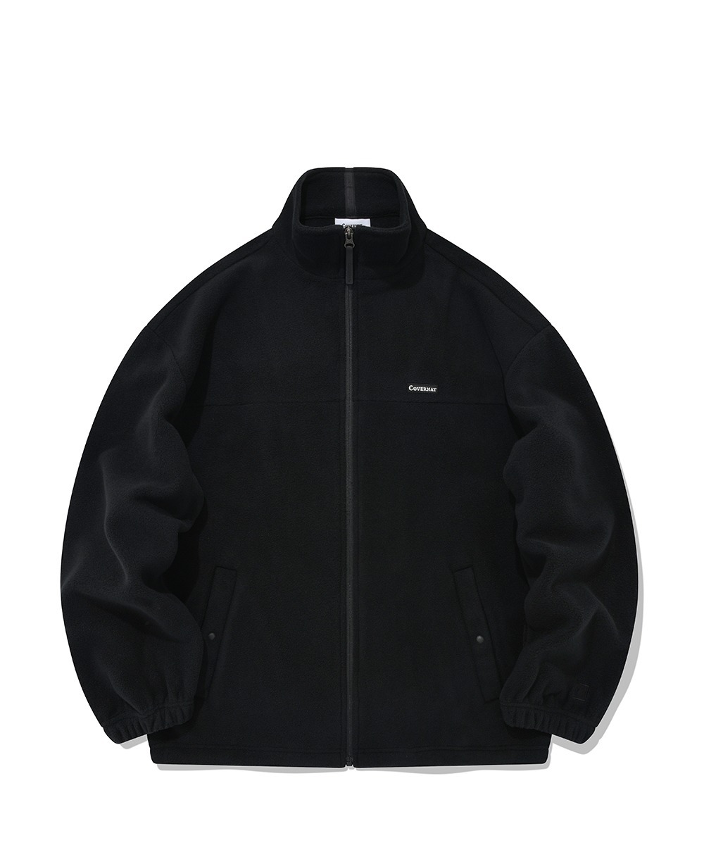 COVERNAT 抓絨拉鍊夾克 黑色
