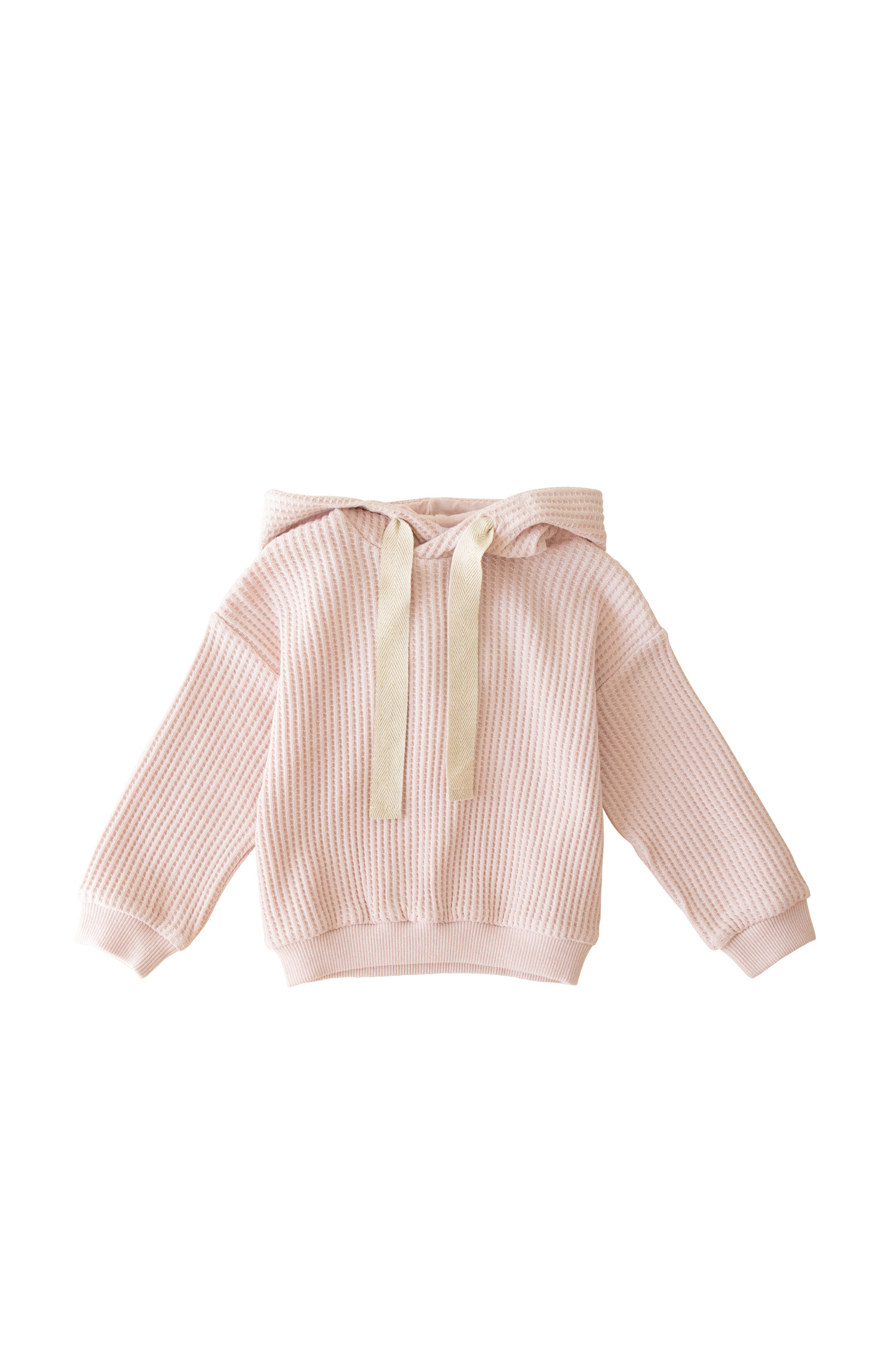 Jamie Kay- 有機棉鬆餅格連帽上衣(Provence Dusty Pink)