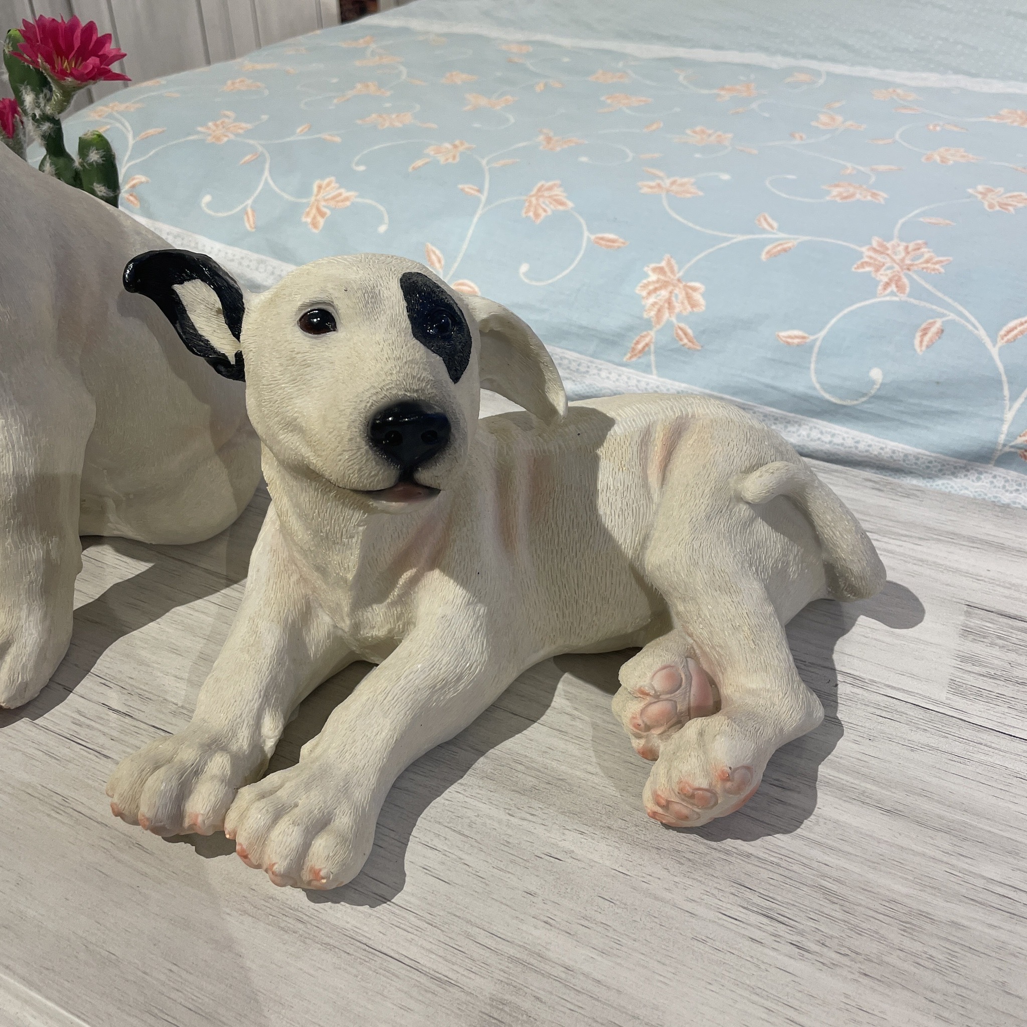 黑白狗擺件-躺姿