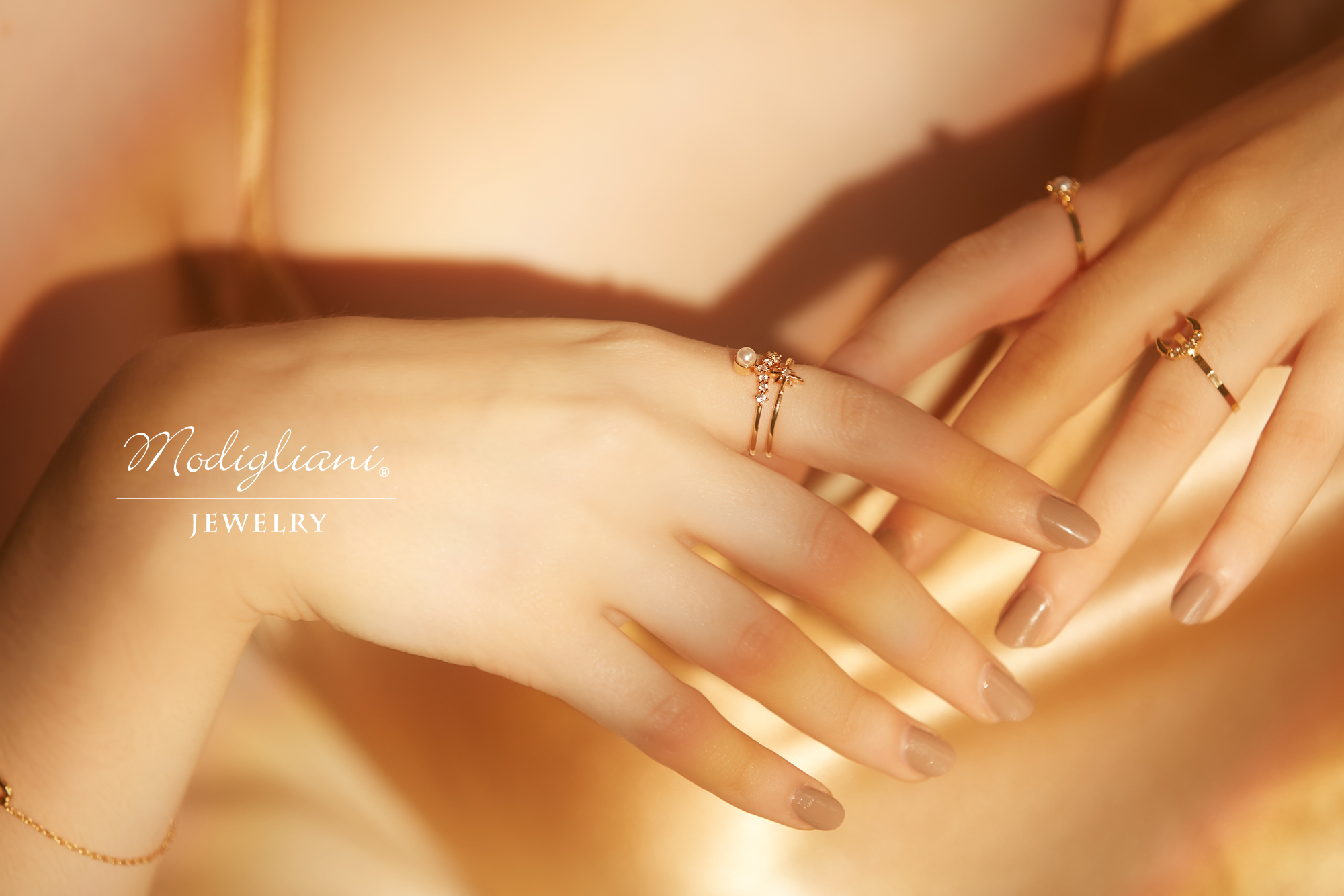 18KGP 燦耀柔光戒指