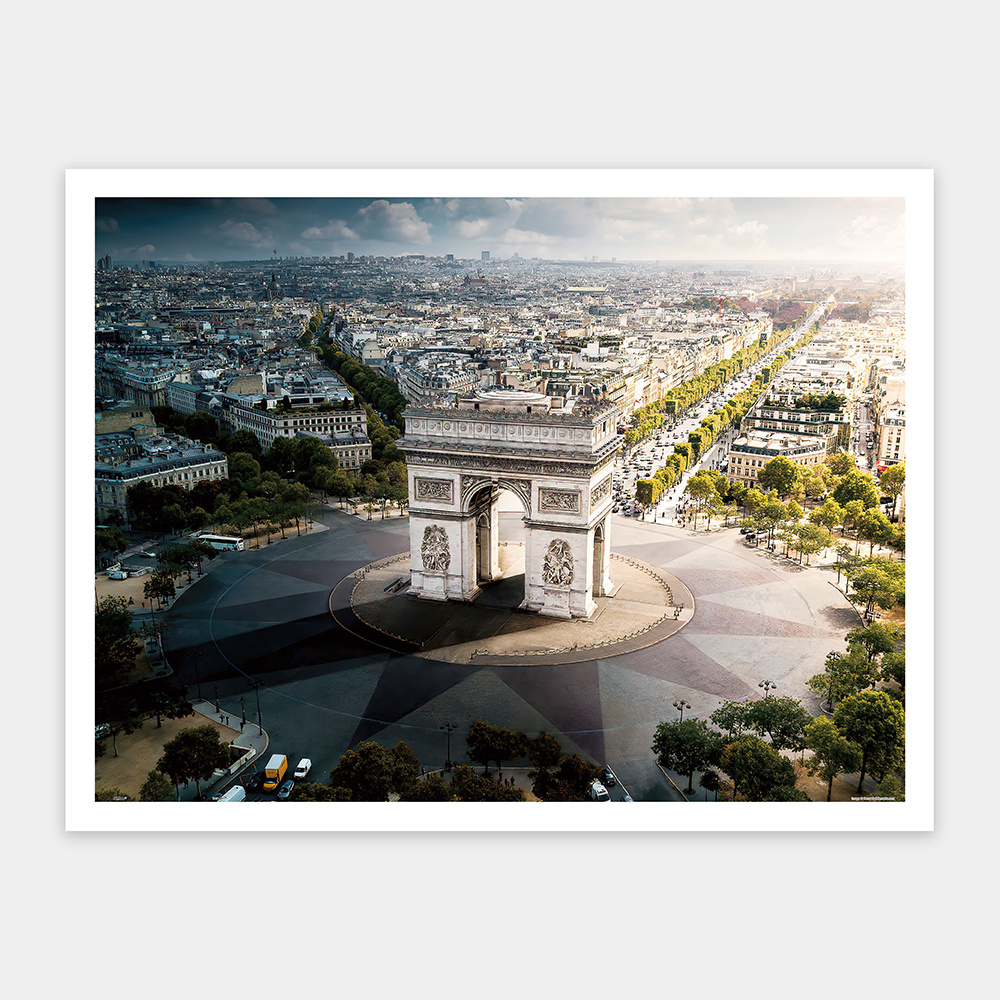 H3030 - 平面1200片- Henry Do - 高空攝影系列- 凱旋門, 法國
