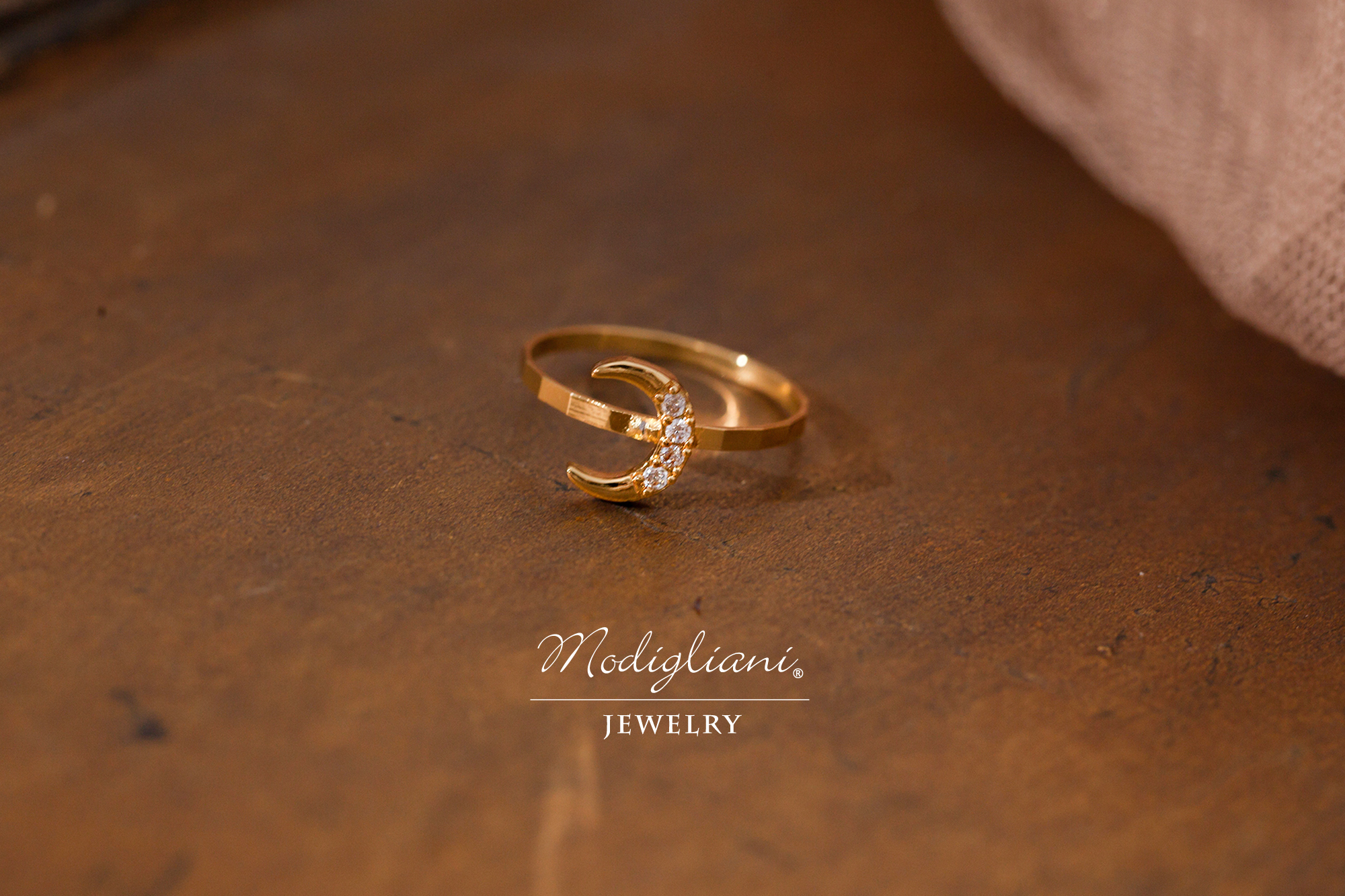 黃銅飾品,黃銅,簡約,百搭,月亮,氣質,18K金,戒指