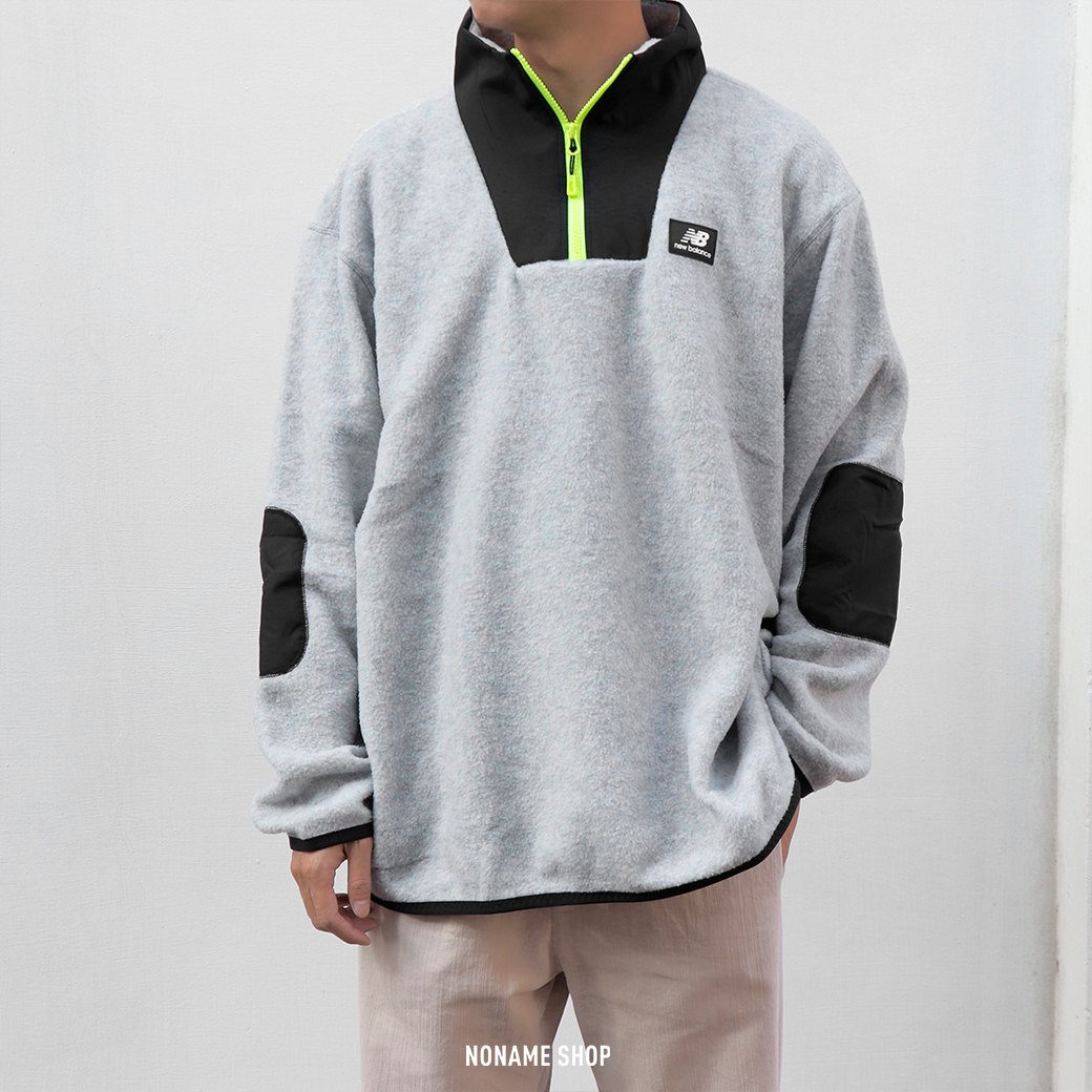🎄聖誕限定優惠🎄 NEW BALANCE ALL TERRAIN SPIN 1/4 拉鍊 半截式 立領 大學T 灰色 (男款)