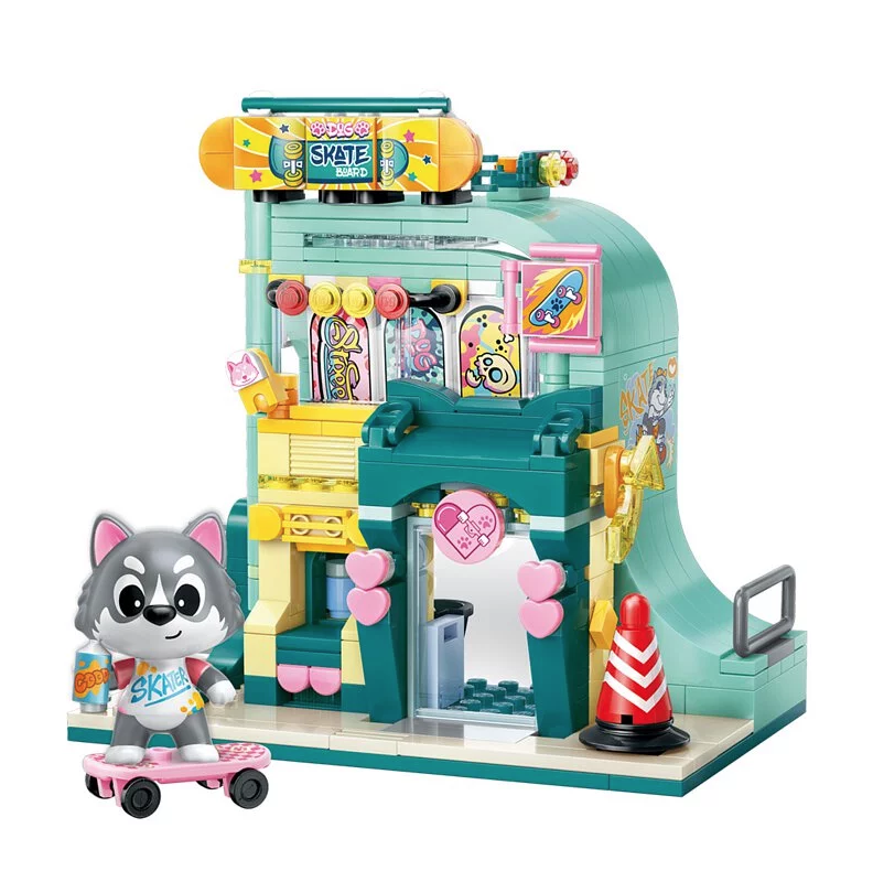 Lovely Street系列拼裝積木：Husky滑板店