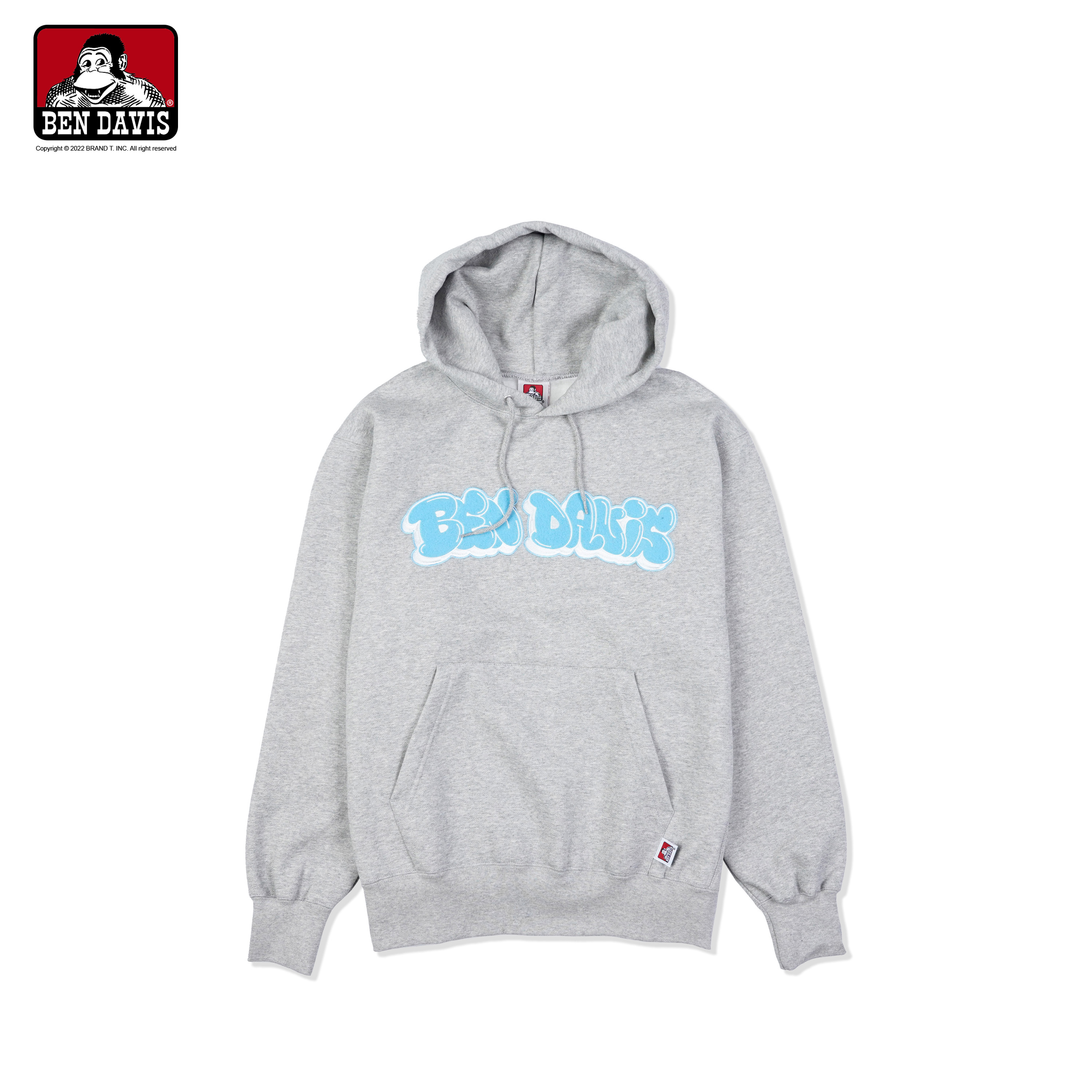 ben-davis】bubble-lettered-hoodie-布章泡泡字帽t