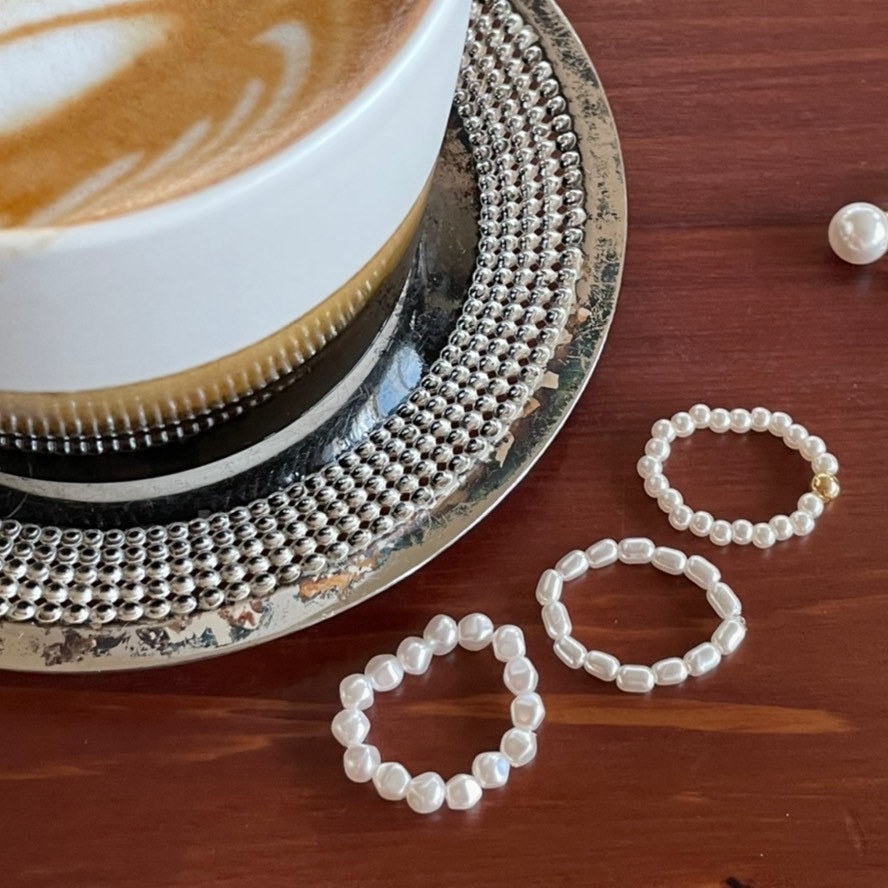 法式珍珠戒指組