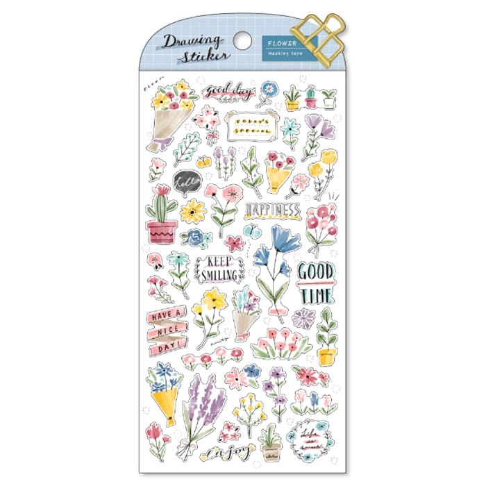 花朵 手繪插畫系列貼紙|日本Mind Wave