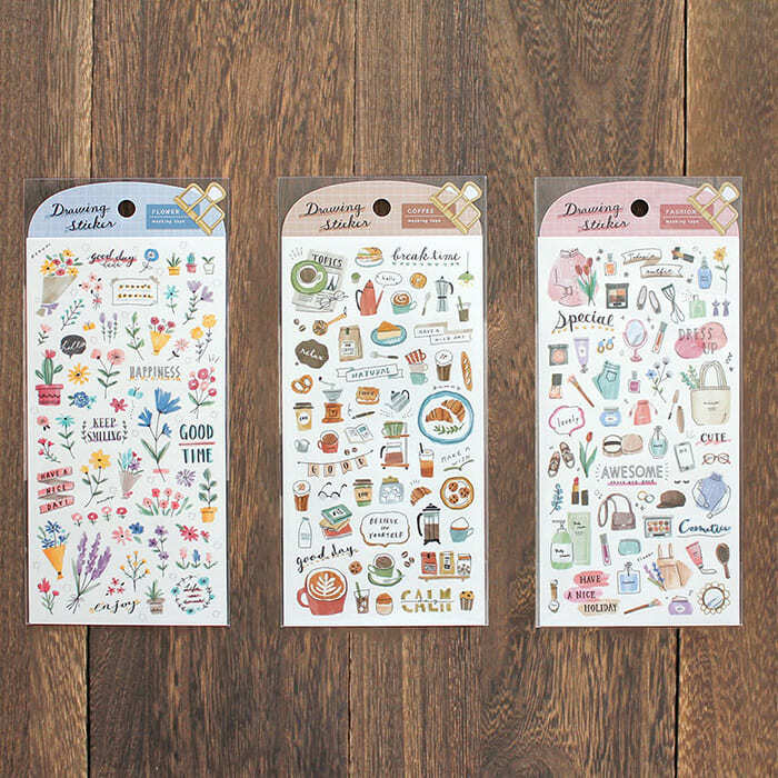 房間 手繪插畫系列貼紙|日本Mind Wave
