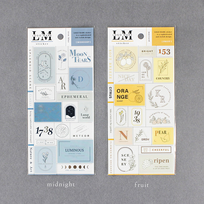 水果 箔押 PET透明貼紙 Logo Mark系列|日本Mind Wave