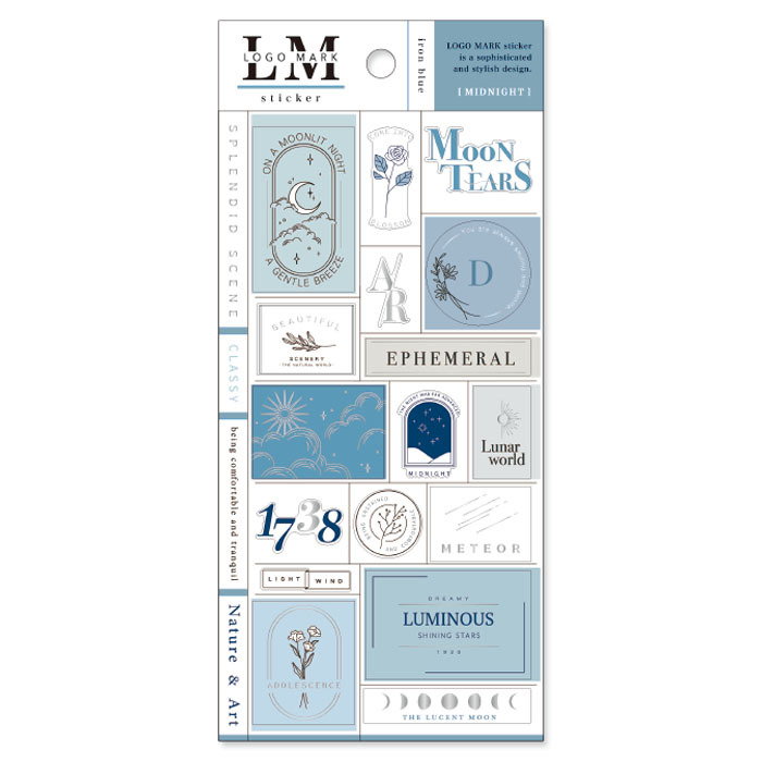午夜 箔押 PET透明貼紙 Logo Mark系列|日本Mind Wave