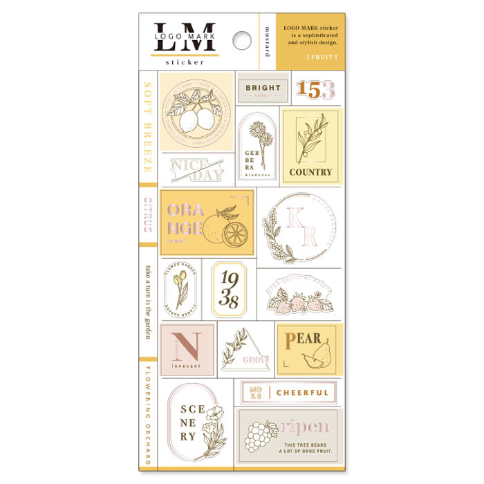 水果 箔押 PET透明貼紙 Logo Mark系列|日本Mind Wave