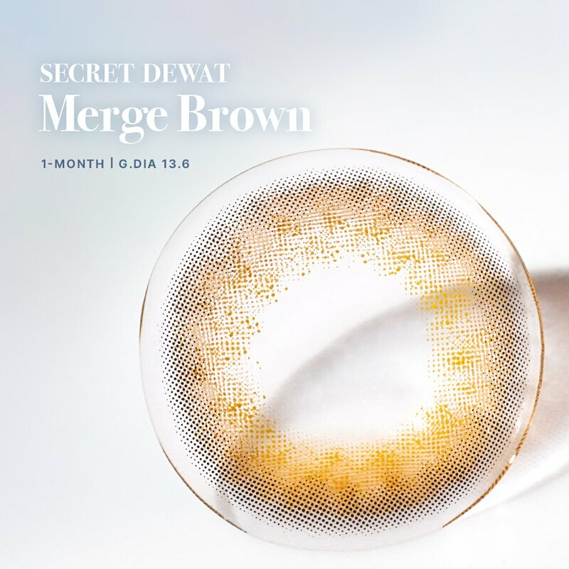 [預訂][月拋] LENSME Secret Dewat Merge Brown 每月拋棄彩妝隱形眼鏡｜每盒2片