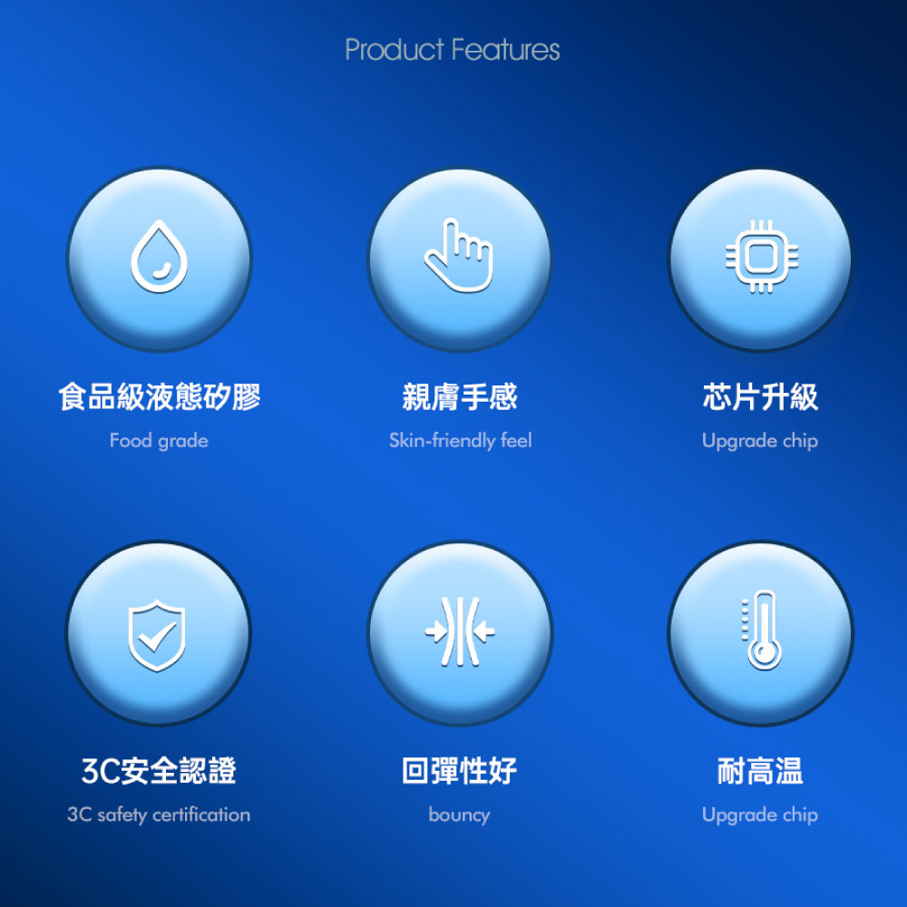 領臣  矽膠一拖三多功能快充線 M+L+T 6A