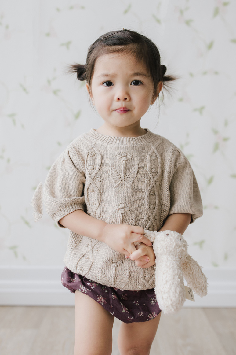 Jamie Kay-Vivienne Knitted Top短袖針織上衣(Mouse Marle)