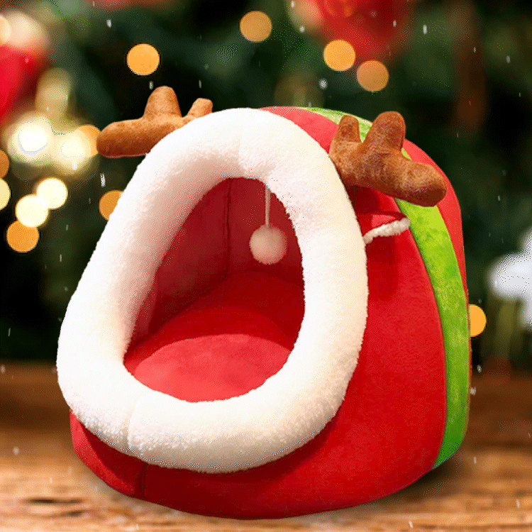 聖誕鹿暖笠笠貓窩～