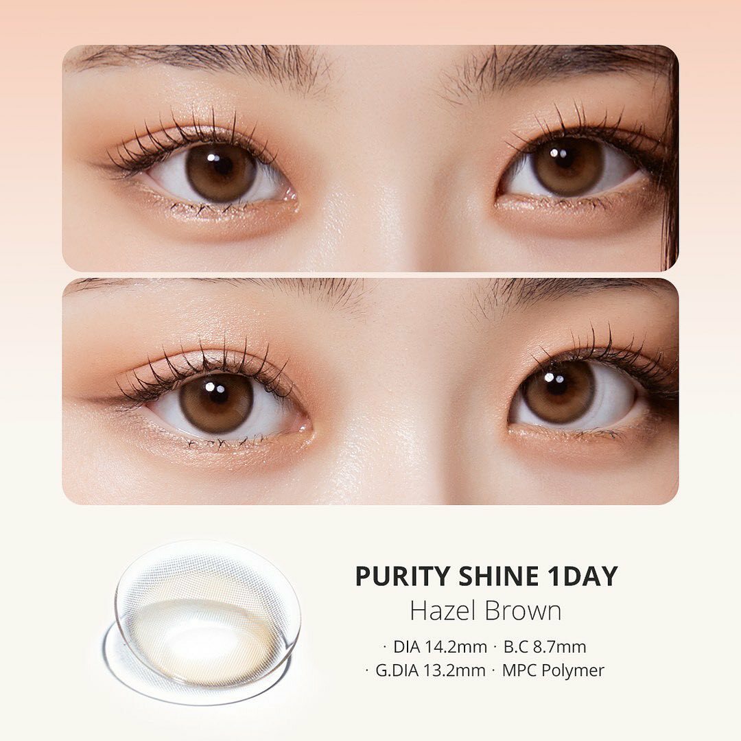 [日拋] OLOLA Purity Shine 1 day Hazel Brown  彩色日拋隱形眼鏡｜每盒10片