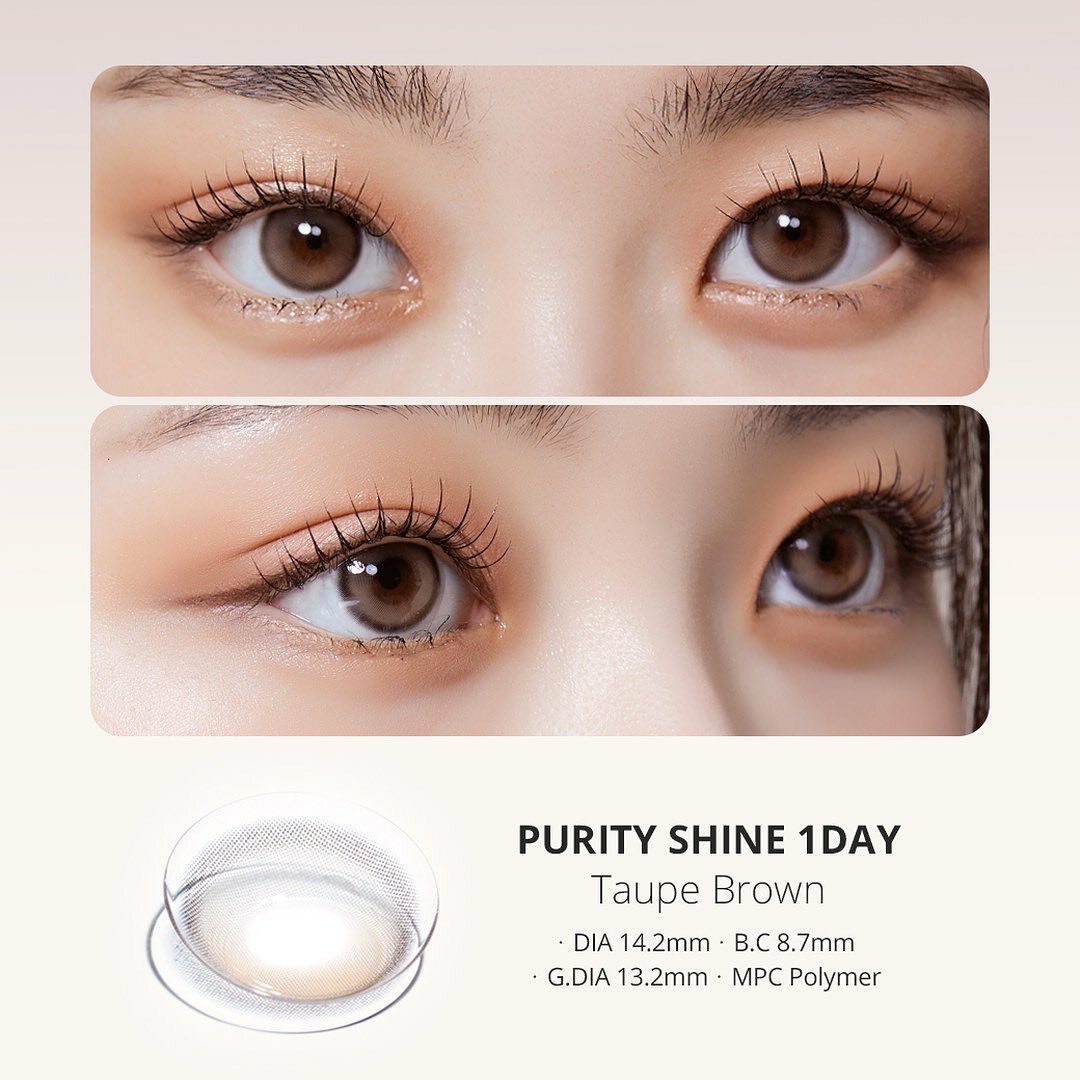 [日拋] OLOLA Purity Shine 1 day Taupe Brown  彩色日拋隱形眼鏡｜每盒10片