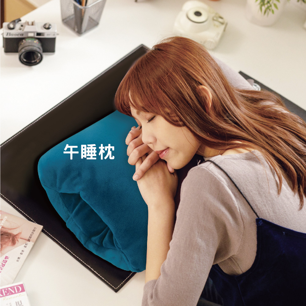 ｜雪絨藍｜暖手抱枕/靠枕/趴睡枕