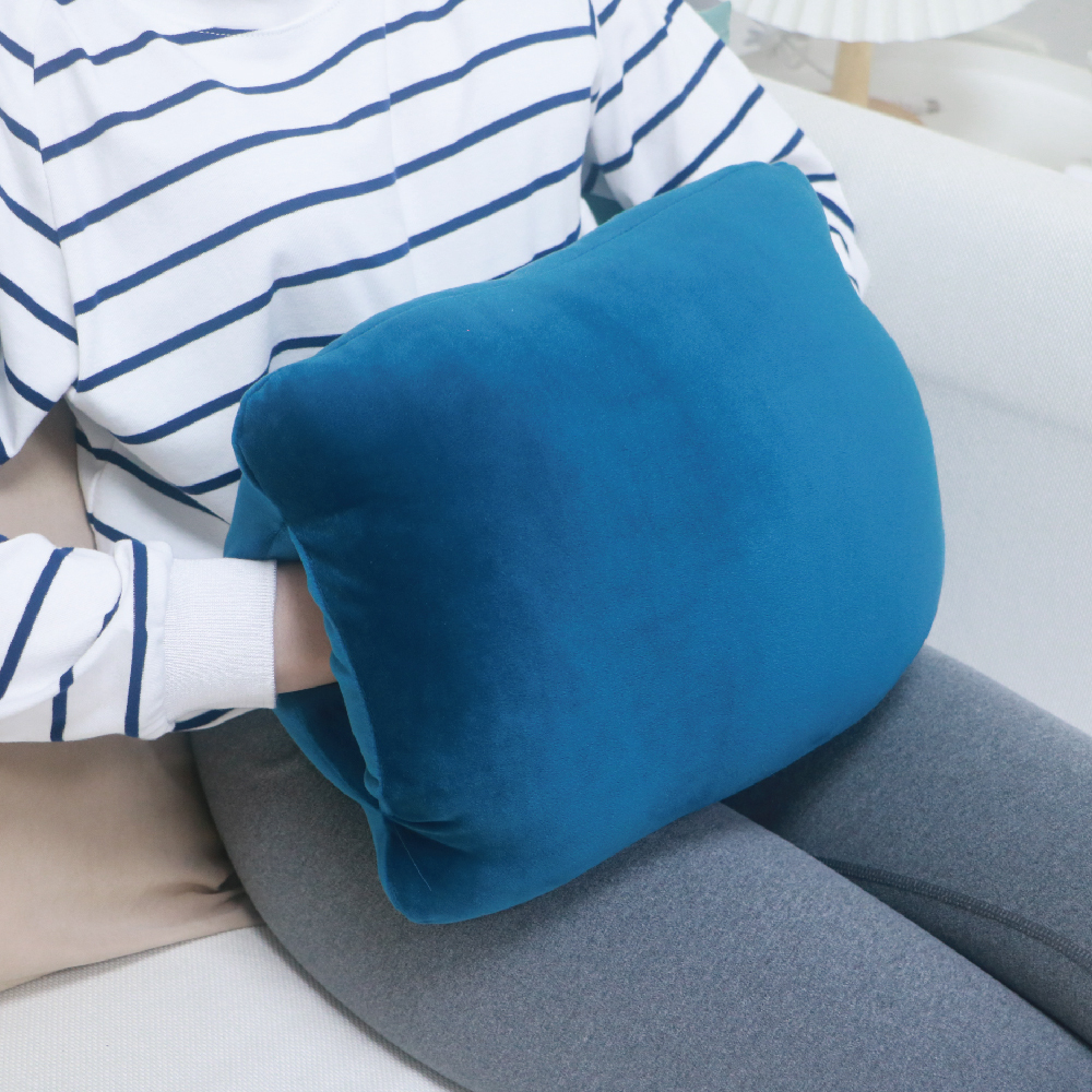 ｜雪絨藍｜暖手抱枕/靠枕/趴睡枕