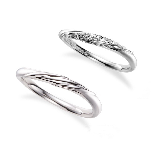 日本PT900鉑金天然鑽石結婚戒指