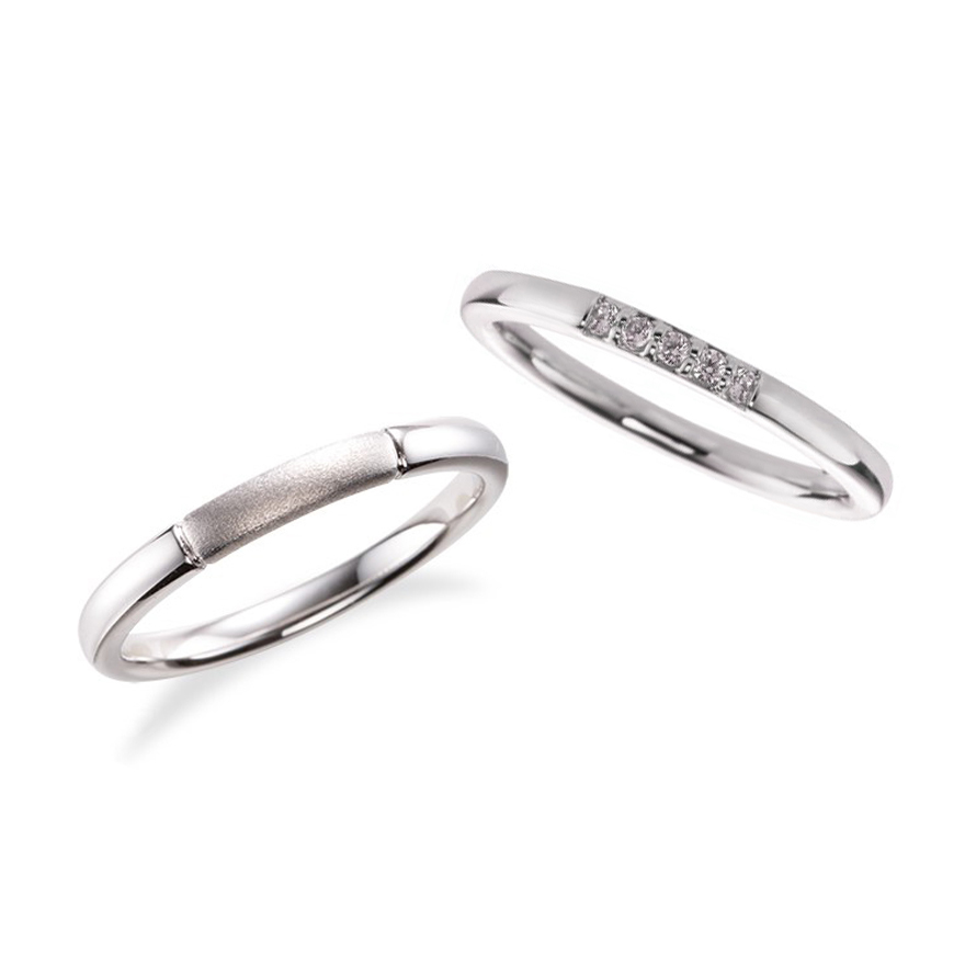 日本PT900鉑金天然鑽石結婚戒指