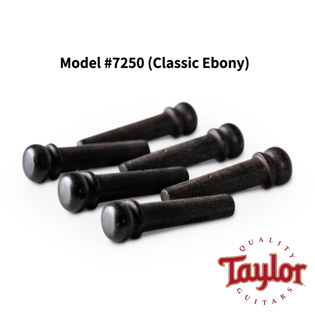 Taylor TAYLOR 7250 黑檀木 弦釘 Bridge Pins 民謠吉他弦釘組 — 三峽吉他 / Bass｜YA! 玩音樂