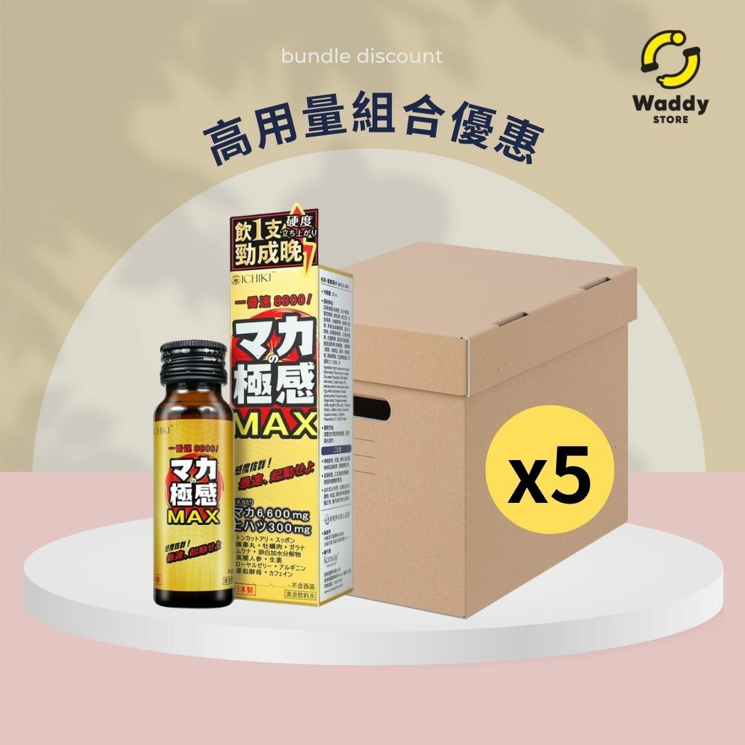 【5盒優惠裝】ICHIKI 極感MAX 50ml