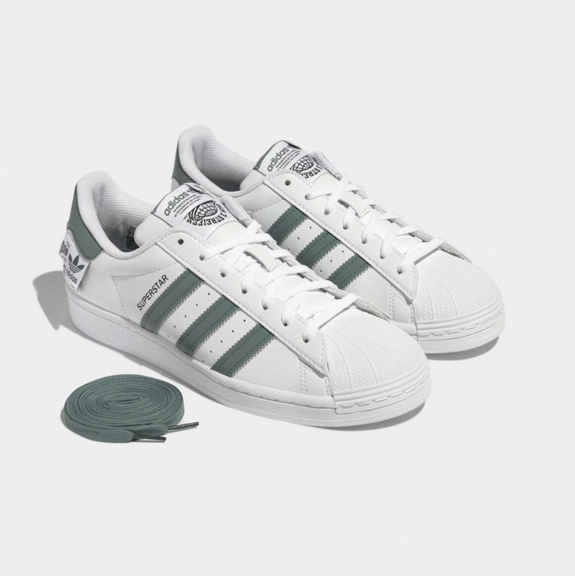 ADIDAS SUPERSTAR 男 休閒鞋 白綠HQ6455 NoV Lu