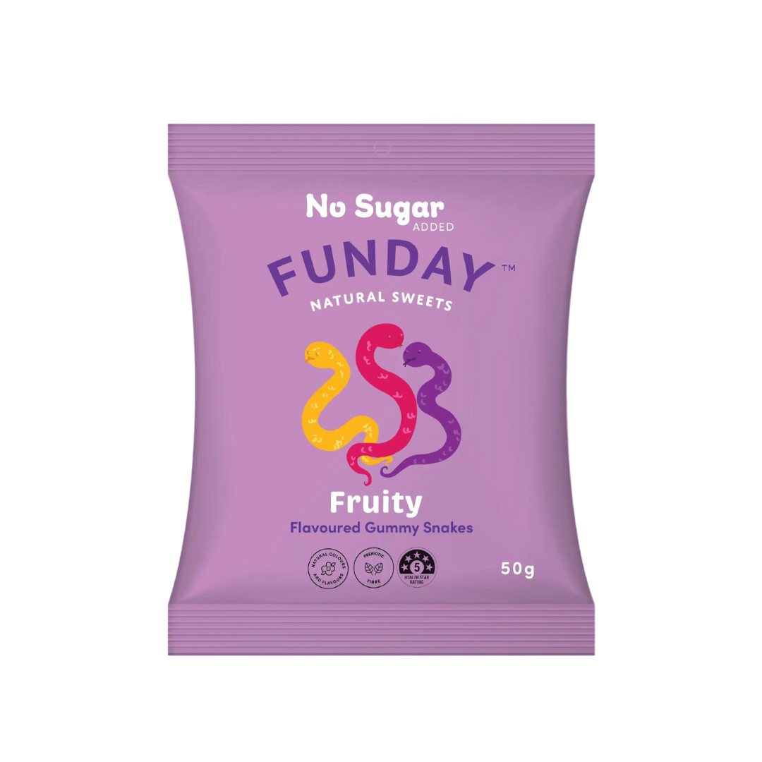 Funday Sweets 天然無添加糖水果味蛇仔糖 50g