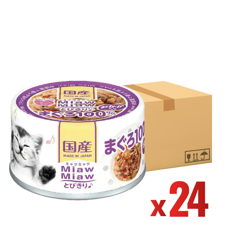 【24罐優惠】AIXIA｜MiawMiaw 樂妙喵 吞拿魚+鰹魚 60g (AXA-2600)