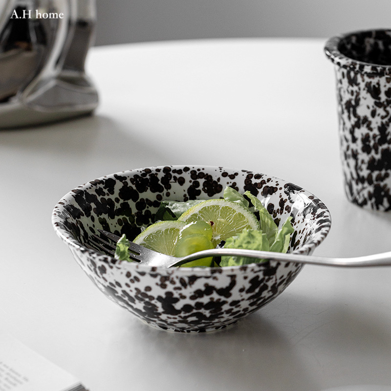 【ＡＨ553】韓國ins潑墨陶瓷餐具