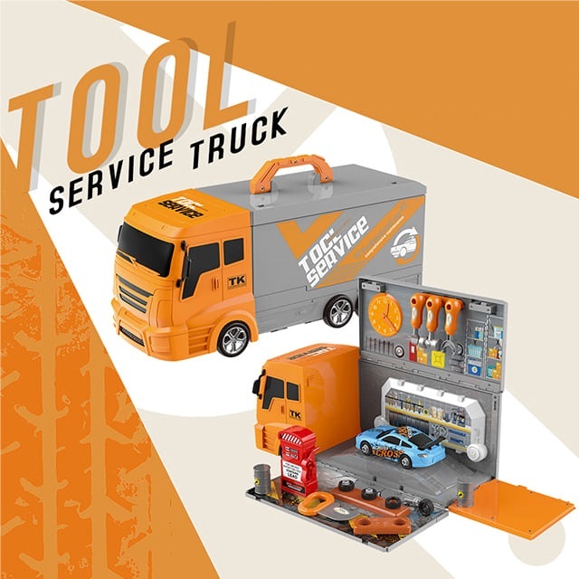 8024-仿真維修工具套裝 修理拆裝工具工程車過家家收納36PCS