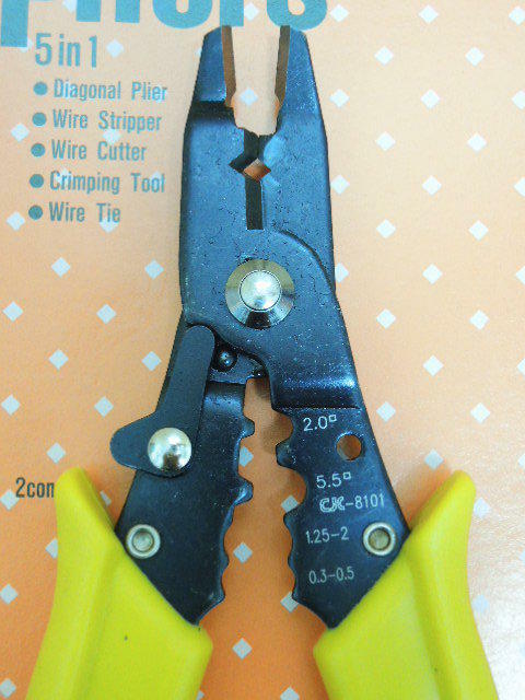 ＊中崙五金【附發票】pliers專業型檢定用剝線鉗 五合一 CJC-8101 功能鉗 多功能壓著鉗 no:78076