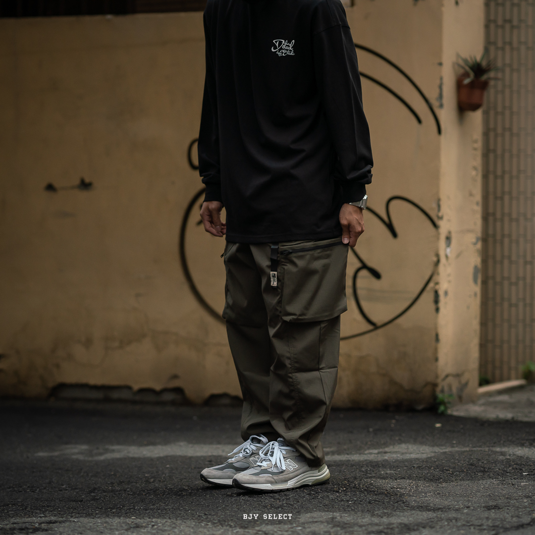 Tailor collection 拉鍊 側口袋錐形褲 OUTDOOR 機能 抗撕裂 涼感 卡其  黑  綠 / C02