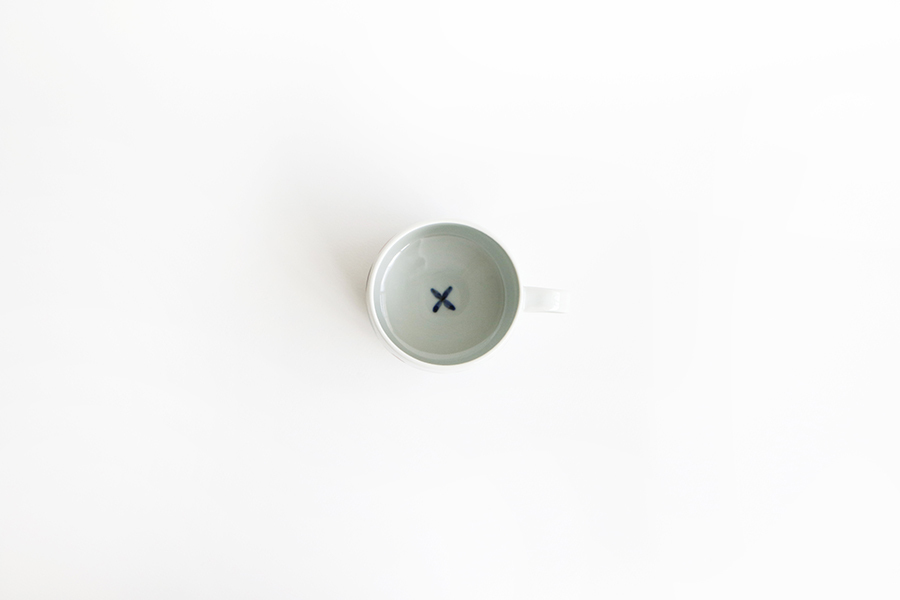 德永遊心-彩繪花繫帶馬克杯/台形/中