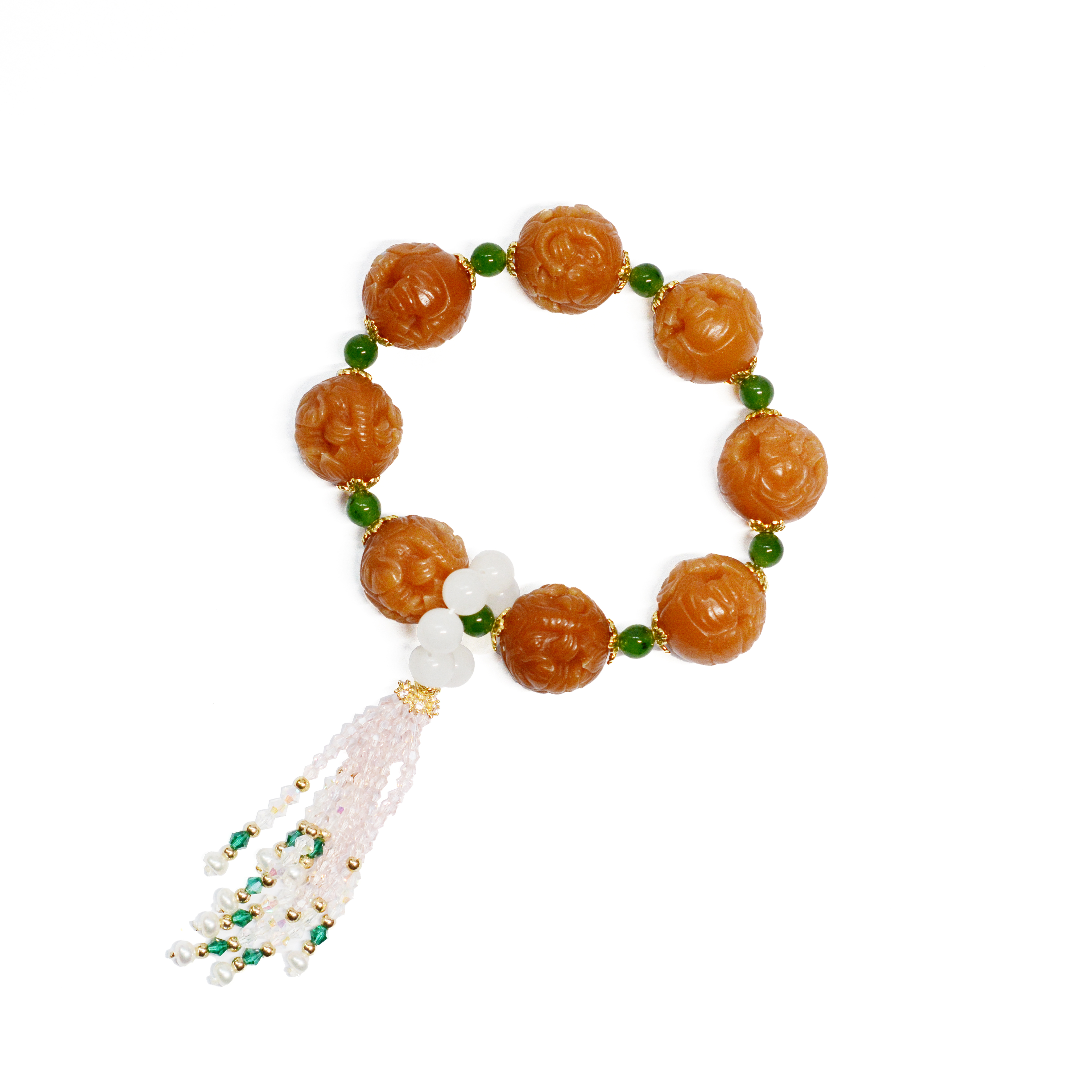 寶寶箱系列 - 18mm 吉象菩提根烏蘭海碧玉手串/手持