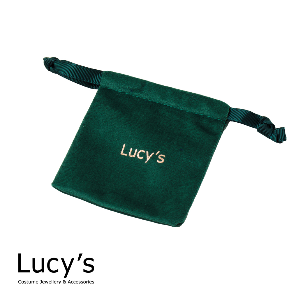Lucy's 絨布束口袋 (綠) (加購區$60)