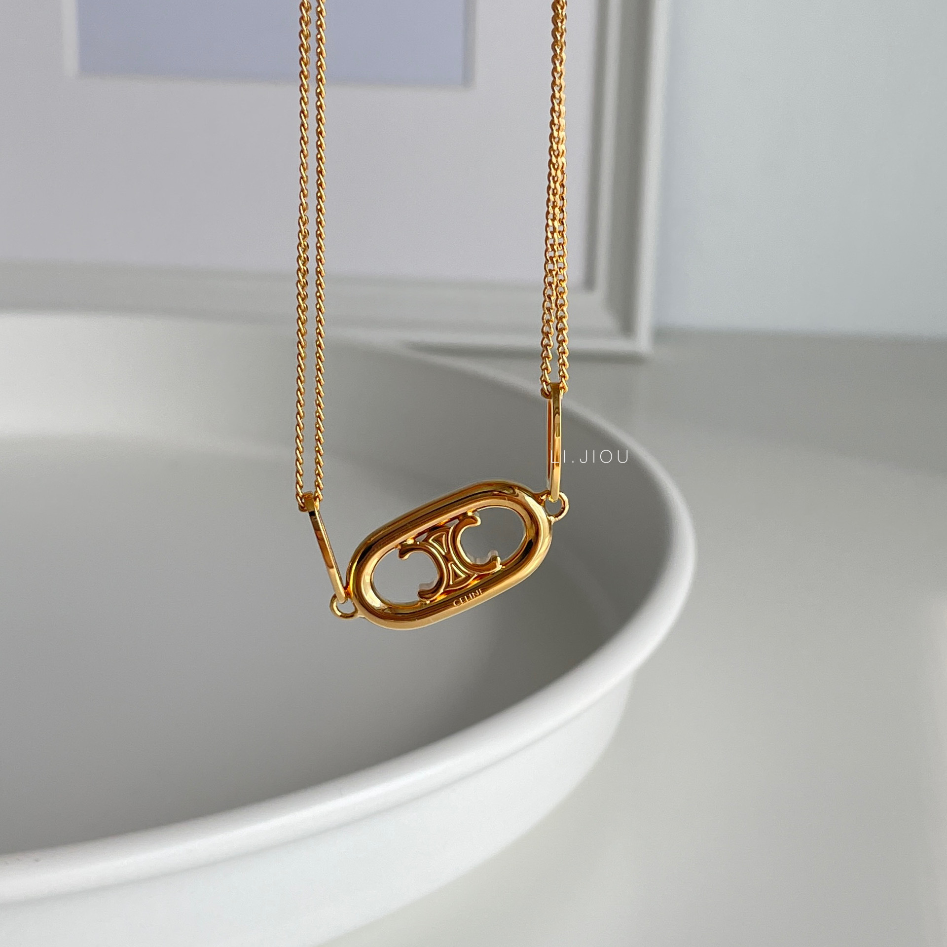 Celine Maillon Triomphe 金色黃銅項鍊 頸鍊